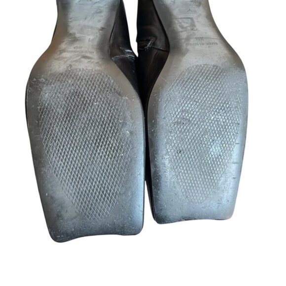 L’Intervalle Black Leather Square Toe Ankle Boots EU 39 - Picture 13 of 15